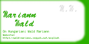 mariann wald business card